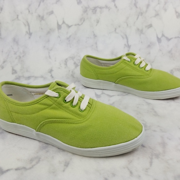 Naturalizer Green White Canvas shoes size 8.5W - Picture 1 of 8
